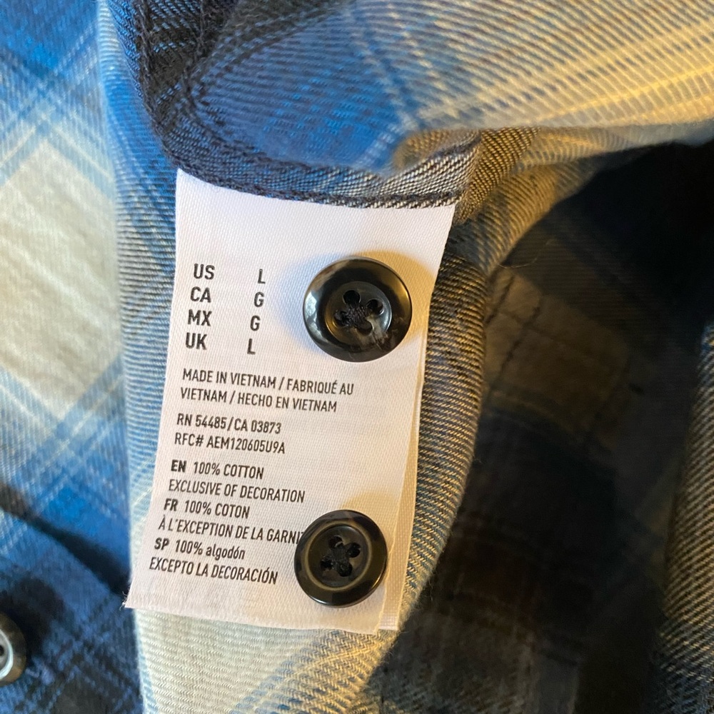 Men’s American Eagle Classic Fit Flannel SZ L - Picture 7 of 11